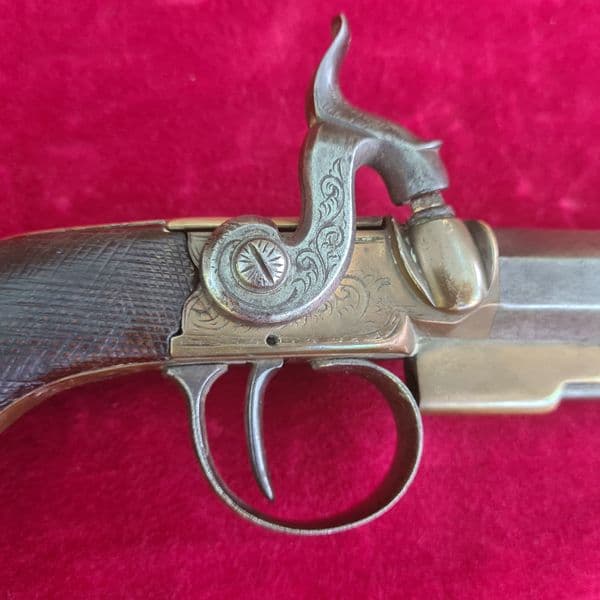 X XXSOLD XX X A  percussion travelling pistol by W Hawkes Hull. Circa 1830. Ref 3191